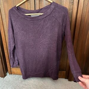 Market & Spruce Deep Purple Long Sleeve Top
